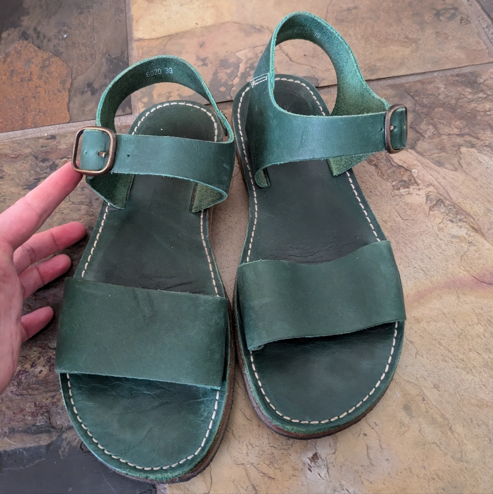 Duckfeet Lokken Adjustable Strap Sandal 39 Turquoise Green